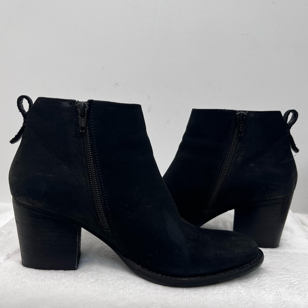 Blondo Nivada Black Waterproof Suede Leather Ankle Heel Boots Women’s Size 8.5 - Picture 8 of 13